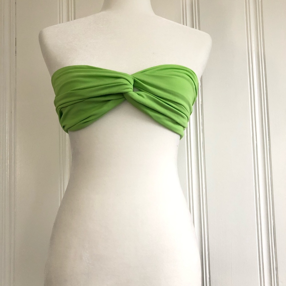 NWOT lime green bandeau top